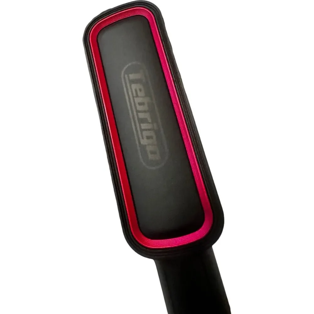 Tebrigo Hair Straightener Brush Heat Styling Tool Corded. Black Pink Open Box